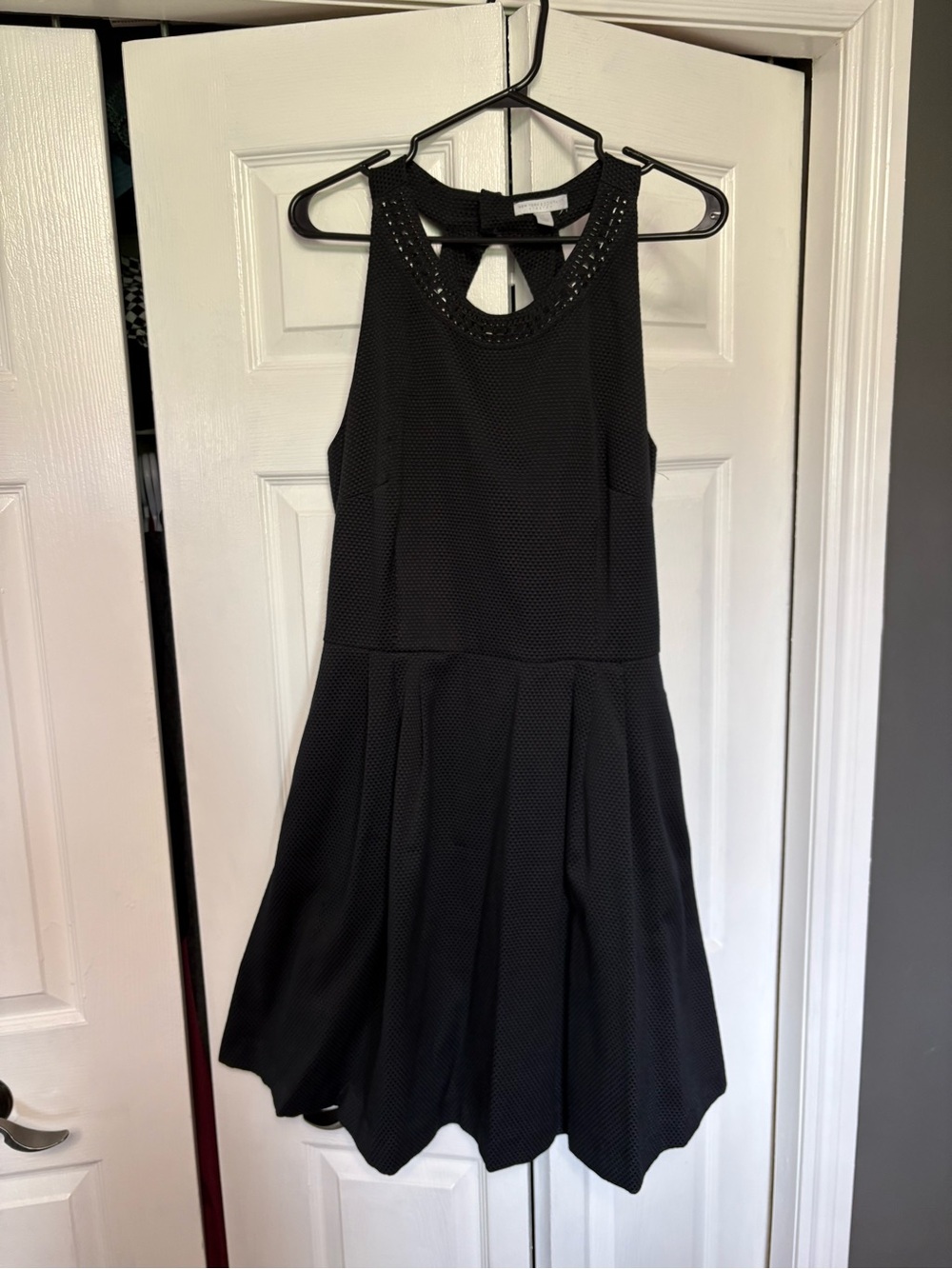New York & Company Girls Black Sleeveless Fit-and-Flare Dress